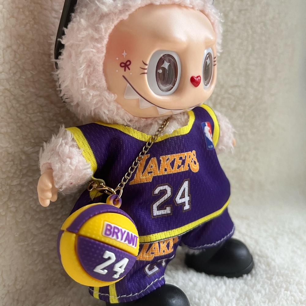 Purple and Yellow Plush clothing Basketball Uniforms boots